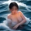 漫画编辑阿夏，女性，留着短发，正在认真阅读漫画，背景是满墙的漫画单行本，温暖的阅读氛围